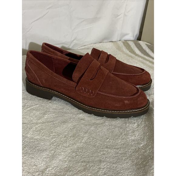 Anne Klein Akelia Suede Penny Loafers Flats Womens 9 New Slip Ons - Picture 2 of 7
